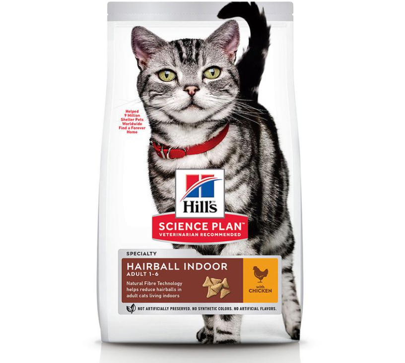 Hill's Science Plan Adult Hairball & Indoor Κοτόπουλο